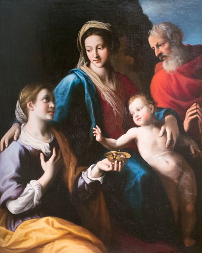 Virgen con el Niño, San José y Santa Lucía de Fabrizio Santafede