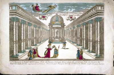 El templo de Baco Ilustración para el acto I de la ópera “La venere gelosa” (Venus celosa) por Francesco Sacrati. Decorado por Jacopo Torelli de Family Aveline