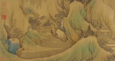 Viajando al amanecer en las estribaciones nevadas, dinastía Qing, siglo XVII de Fan Qi