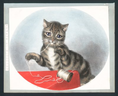 Siempre en travesuras - tarjeta de felicitación victoriana de Fanny Corbaux