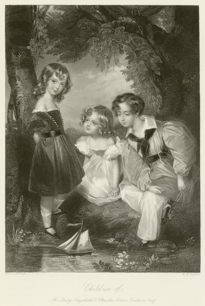 Niños de la Señora Elizabeth y Charles Scrase Dickens de Fanny Corbaux