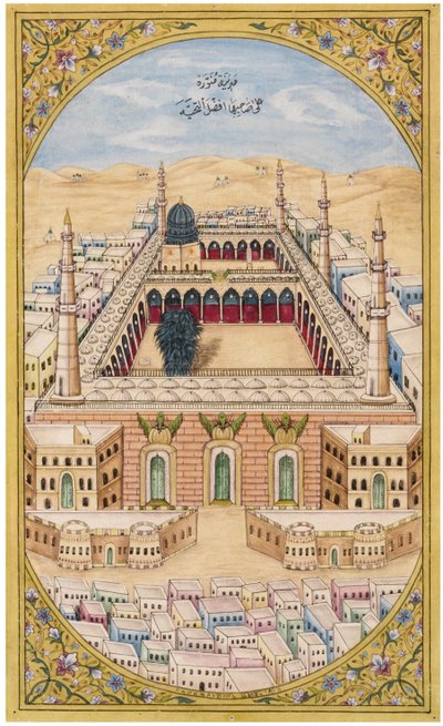 La mezquita del Profeta en Medina, c. 1880 de Fateh Muhammad Mussawar