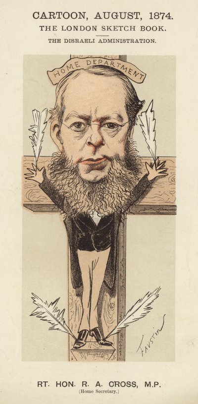 R A Cross, político conservador británico y Secretario del Interior en el gobierno de Benjamin Disraeli de Faustin (b.1847)