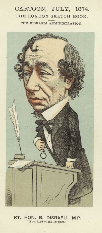 Caricatura de Benjamin Disraeli de Faustin