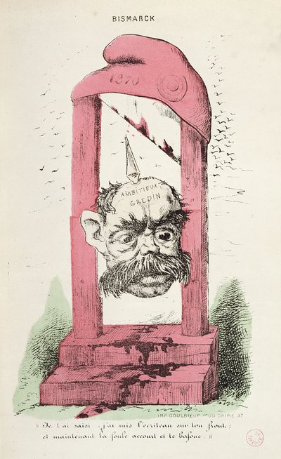 Caricatura de Otto von Bismarck (1815-98) 1870 de Faustin