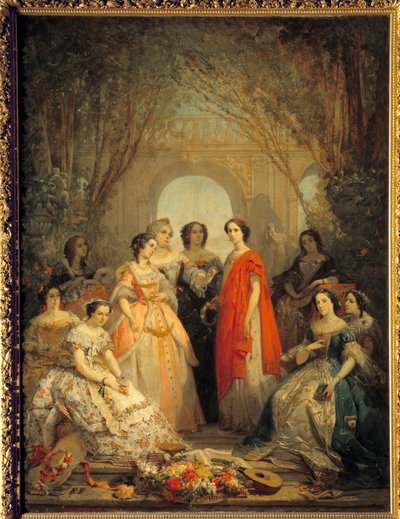 Las damas sociatarias de la Comédie Française en su papel de Faustin Besson