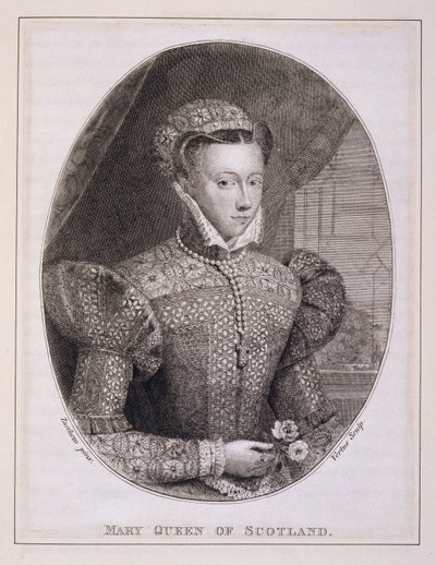 María Reina de Escocia (1542-87), grabado por George Vertue (1684-1756) (grabado) de Federico (after) Zuccaro
