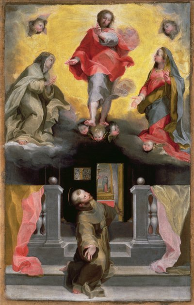 Cristo perdonando a San Francisco en una visión de Federico Barocci