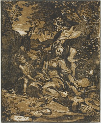 Descanso en la Huida a Egipto de Federico Barocci