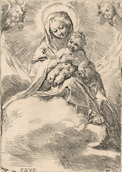 La Virgen sentada en una nube, 1580-84 de Federico Barocci