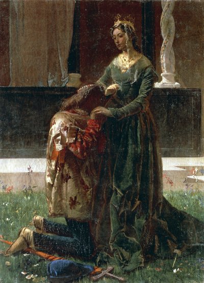 El amor del poeta, Sordello y Cunizza de Federico Faruffini