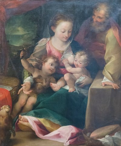 La Sagrada Familia y San Juan Bautista de Federico Fiori (after) Barocci or Baroccio