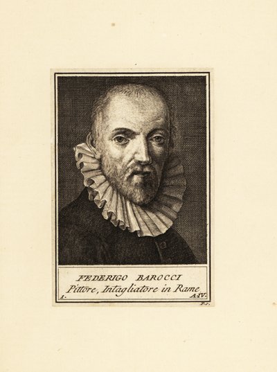 Retrato de Federico Barocci (circa 1535-1612), pintor y grabador renacentista italiano de Federico Fiori (after) Barocci or Baroccio