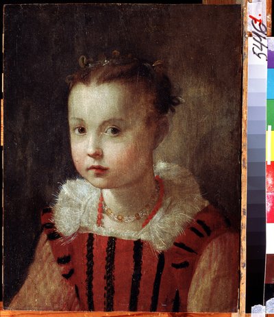 ""retrato de una niña"" Niño ricamente vestido. Pintura de Federico Fiori Barocci o Baroccio (circa 1535-1612) Galería de Arte Regional Deineka, Kursk Rusia de Federico Fiori Barocci or Baroccio