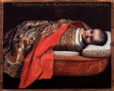 Retrato de Federico Ubaldo della Rovere, Duque de Urbino (infante) de Federico Fiori Barocci or Baroccio