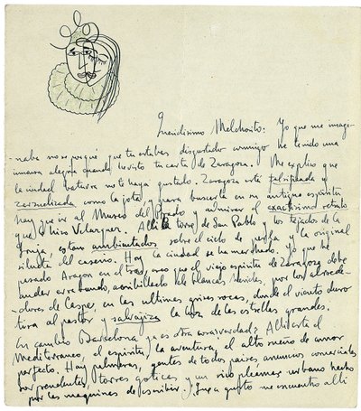 Carta autógrafa a Melchor Fernández Almagro, Granada, finales de enero de 1926 de Federico Garcia Lorca