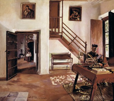 Interior del convento de los Capuchinos (Pintura de Federico Godoy y Castro