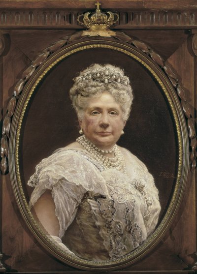 Retrato de Isabel de Borbón, infanta de España, hija de Isabel II y hermana de Alfonso XII (óleo sobre lienzo) de Federico Godoy y Castro