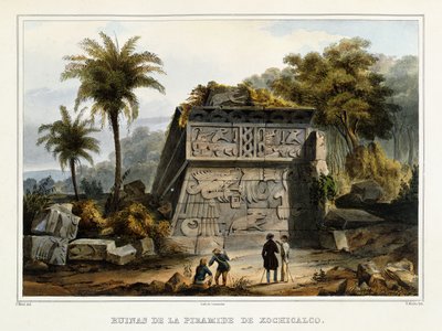 Ruinas de la Pirámide de Xochicalco, 1839? de Federico Mialhe