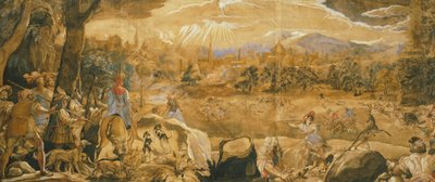 Escena de caza con Florencia imaginaria, de Federico Zuccaro (hacia 1540-1609) de Federico Zuccaro