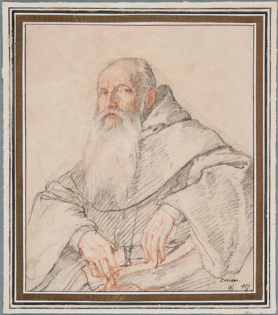 Retrato de un monje barbudo de Federico Zuccaro