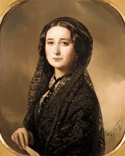 Retrato de la poeta española Carolina Coronado (1823-1911) de Federico de Madrazo y Kuntz