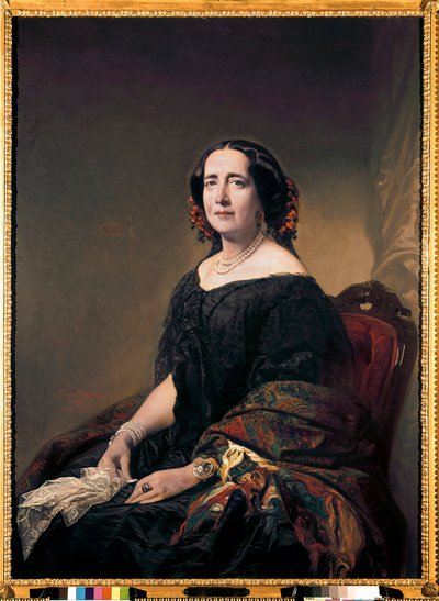 Retrato de la escritora cubana Gertrudis Gómez de Avellaneda de Federico de Madrazo y Kuntz