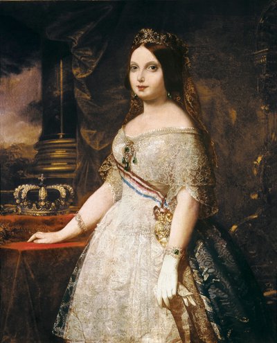 Reina Isabel II de España (Isabel de Borbón) (1830-1904) de Federico de Madrazo y Kuntz