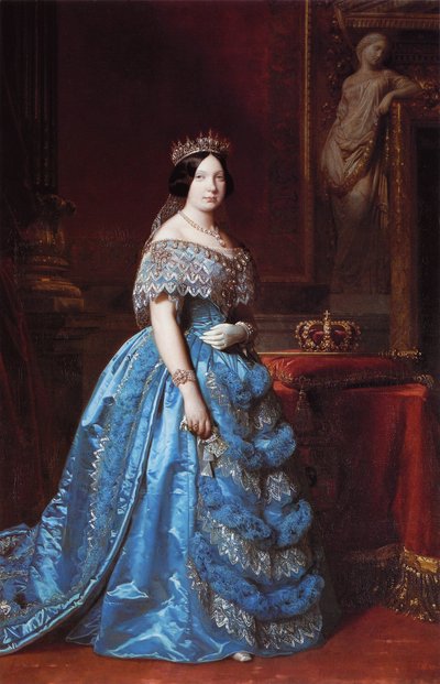Spanish: Retrato de la reina Isabel II de España (1830-1904) Portrait of Isabella II of Spain de Federico de Madrazo y Kuntz
