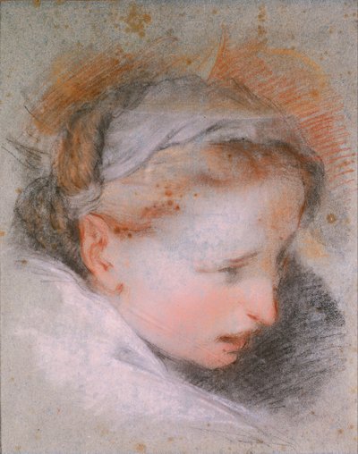 Cabeza de una mujer, 1568-1569 de Federigo Barocci