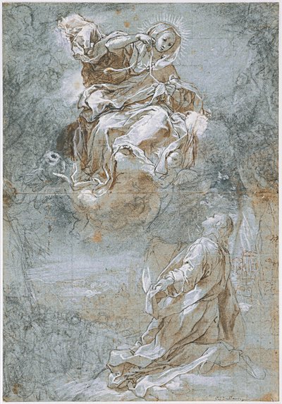 El milagro del cinturón sagrado, ca 1600-1610 de Federigo Barocci