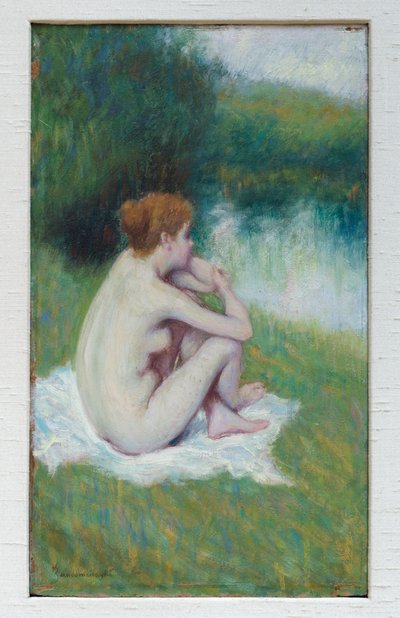 Después del baño, c.1886-90 (óleo sobre tabla) de Federigo Zandomeneghi