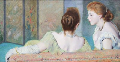 En el sofá, ca. 1886-1890 de Federigo Zandomeneghi