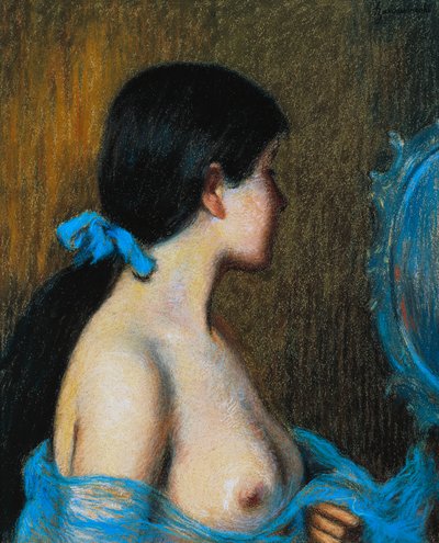 Joven mujer en el espejo de Federigo Zandomeneghi