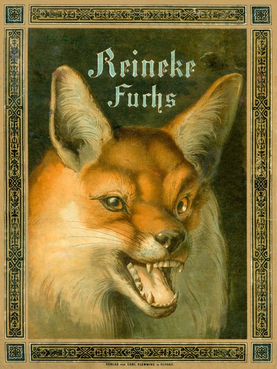 Portada de "Reynard el zorro" o "Reineke Fuchs". de Fedor Alexis Flinzer
