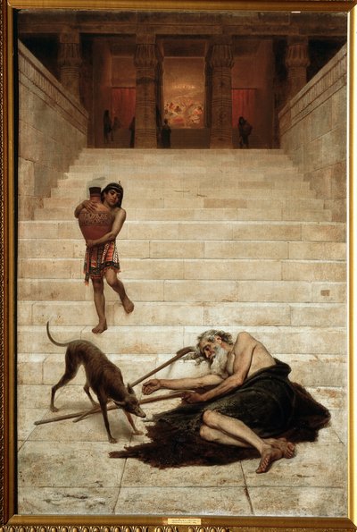 Pintura ""La resurrección de Lázaro"" de Feodor Bronnikov (1827-1902) 1886 Galería de arte regional, Tver de Fedor Andreevich Bronnikov