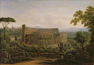 Vista del Coliseo desde la colina Palatina, Roma, 1816 de Fedor Mikhailovich Matveev