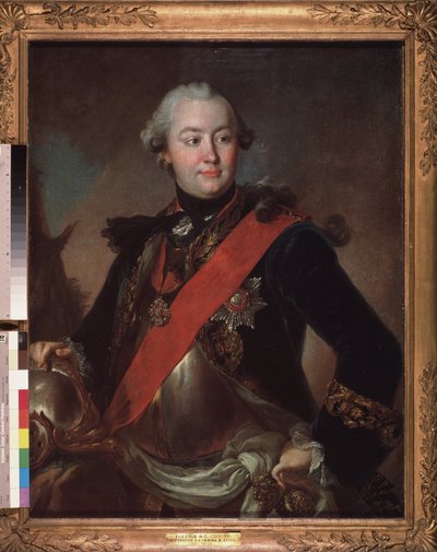 Retrato del líder político y militar, favorito de la emperatriz Catalina II (1729-1796), el conde Grigori Orlov (u Orloff de Fedor Stepanovich Rokotov