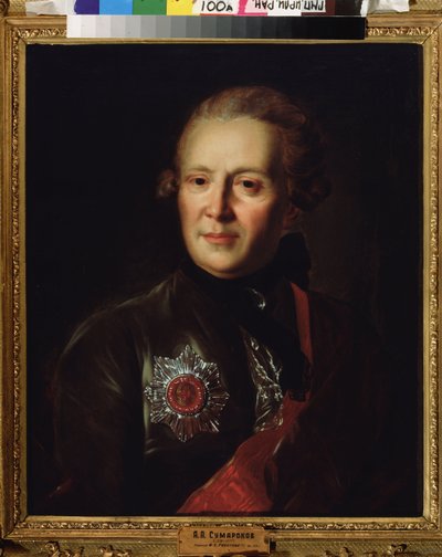Retrato del poeta Alexander Sumarokov (Alexander Sumarokov) (1717-1777). Pintura de Fyodor (Fedor o Fiodor) Stepanovich Rokotov (1735-1808), óleo sobre lienzo de Fedor Stepanovich Rokotov