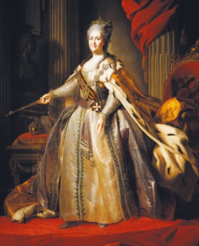 Retrato de Catalina II, también conocida como Catalina la Grande de Fedor Stepanovich Rokotov