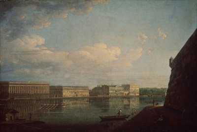 El malecón del palacio visto desde la Fortaleza de Pedro y Pablo, 1794 de Fedor Yakovlevich Alekseev