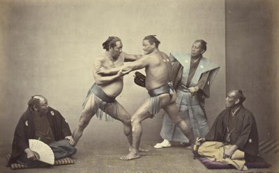Representantes de Nio, el Hércules japonés de Felice Beato