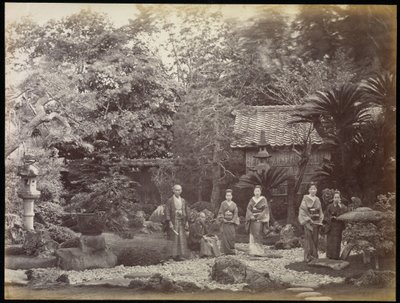 Un jardín japonés en Harra de Felice Beato