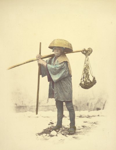 [Un trabajador japonés en régimen de servidumbre] de Felice Beato