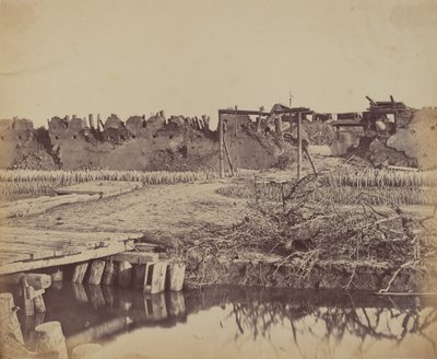 Exterior del Fuerte Norte Mostrando la Entrada Inglesa, 21 de Agosto de 1860 de Felice Beato