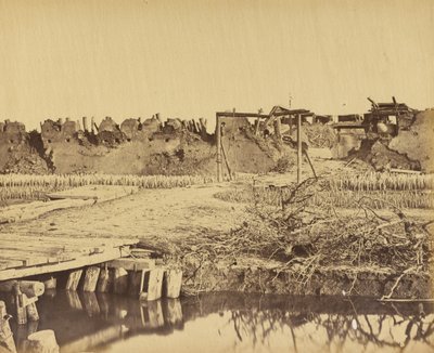 Exterior del Fuerte Norte mostrando la entrada inglesa 21 de agosto de 1860 de Felice Beato