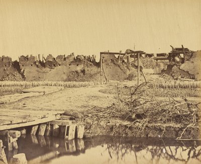 Exterior del fuerte norte mostrando la entrada inglesa 21 de agosto de 1860 de Felice Beato