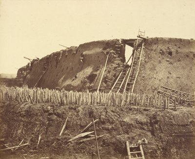 Exterior del Fuerte Norte de Taku Inmediatamente Después de su Captura por Asalto de Felice Beato