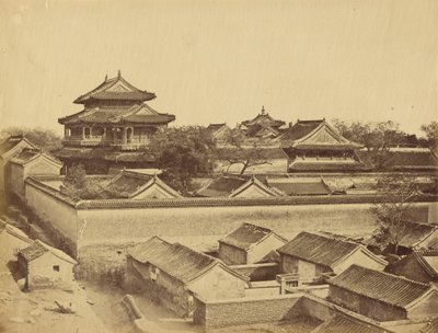 Primera vista de Pekín tomada desde la puerta Antin, octubre de 1860 de Felice Beato