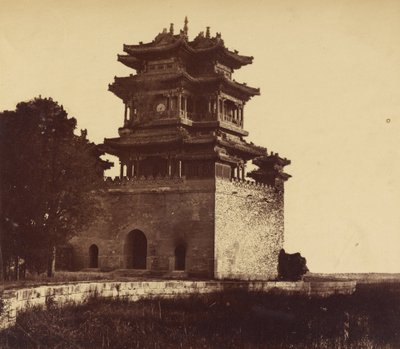Palacio de Verano Imperial antes de la quema de Yuan Ming Yuan, 18 de octubre de 1860 de Felice Beato
